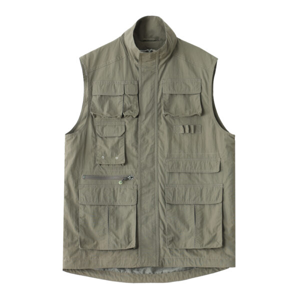 Outerwear Vests Casual Outdoor Work Vest Multi Pockets Cargo Vest Waistcoat Travel Vest Mesh Fishing Vest